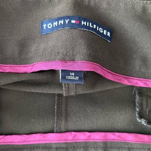 TOMMY HILFIGER Brown Midi Skirt Vintage Made in Canada. Sam’s solid skirt. Sz 14 - Picture 5 of 5